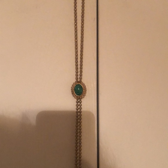 VTG Avon 1973 vintage elliptical emerald stone tassel adjustable discontinued - Picture 7 of 11